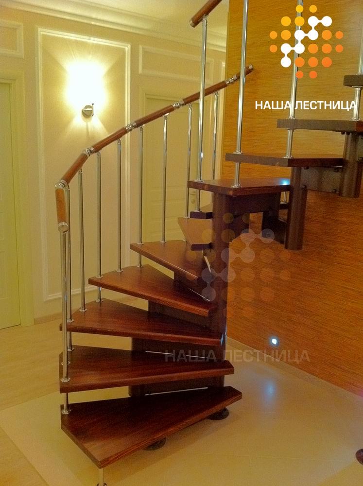 Фото комбинированная модульная лестница с поворотом на 180 градусов - вид 5