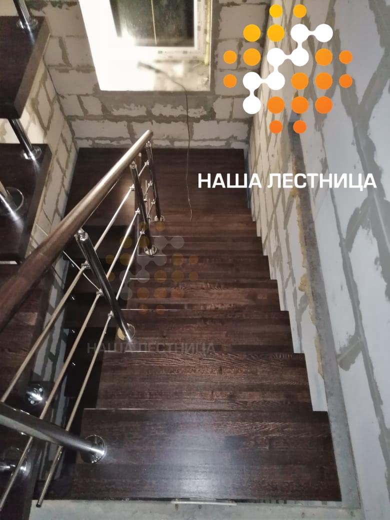 Фото лестница в частный дом на металлическом каркасе "суперлайт" - вид 2