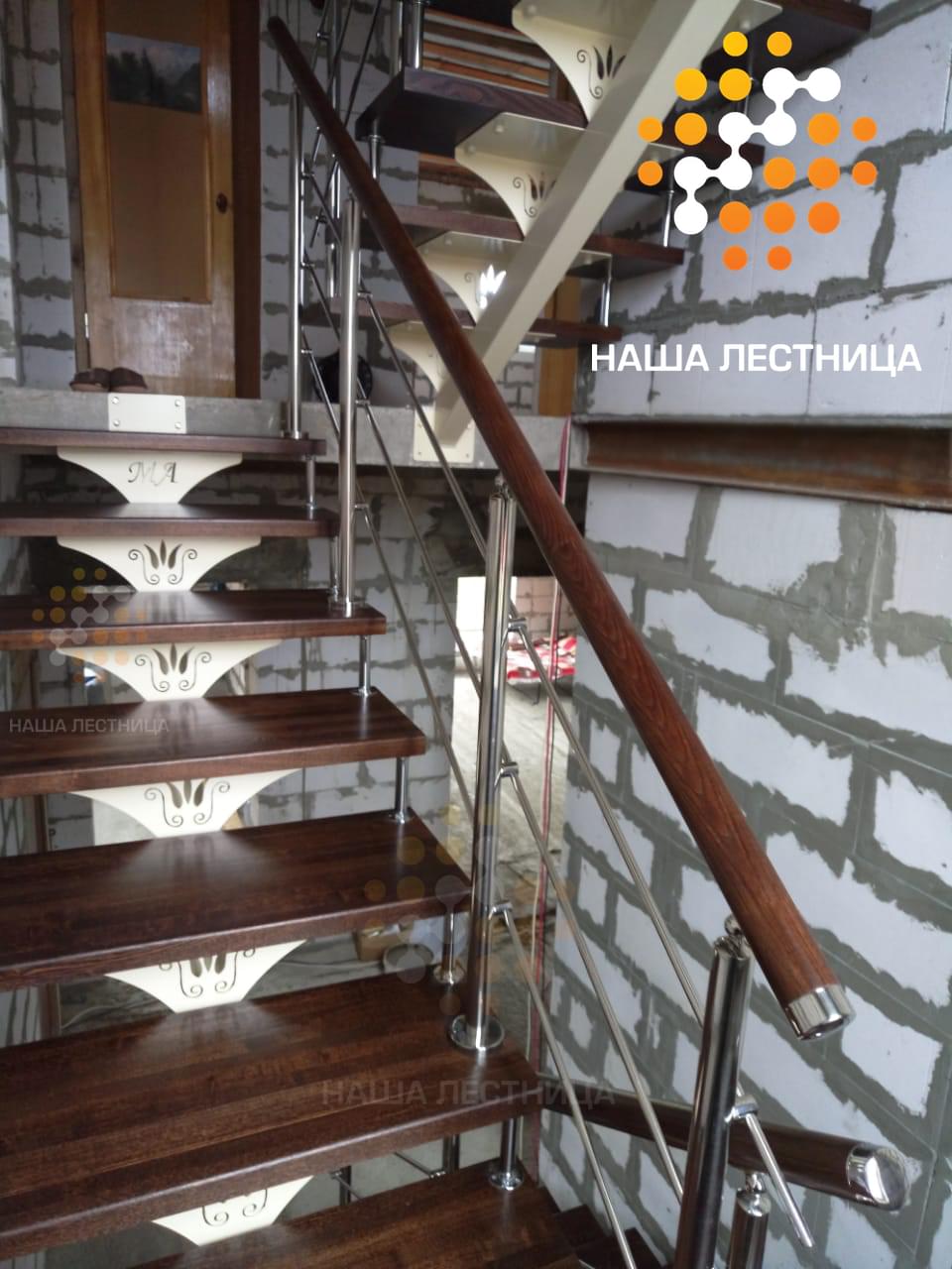 Фото лестница в частный дом на металлическом каркасе "суперлайт" - вид 3