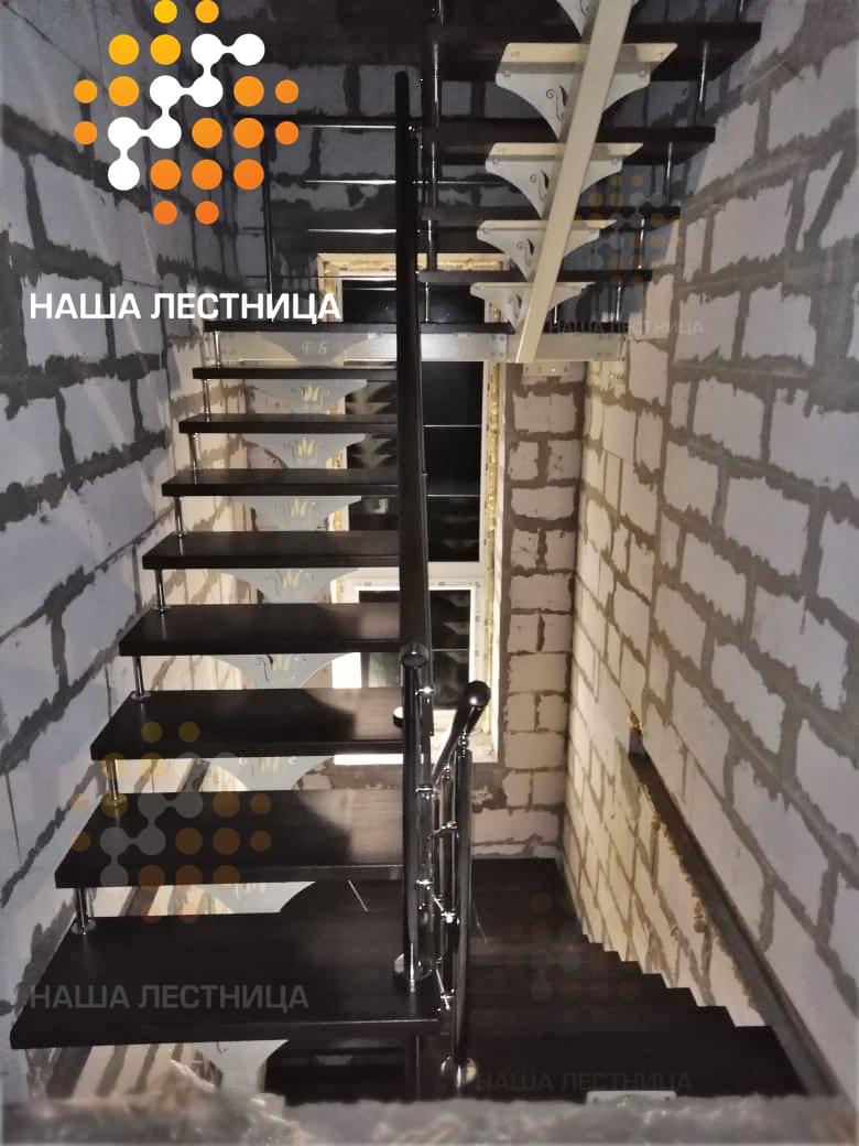 Фото лестница в частный дом на металлическом каркасе "суперлайт" - вид 8
