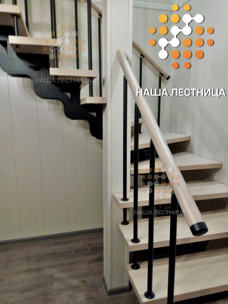 Фото лестница в дом на металлическом каркасе серии "волна" - вид 8