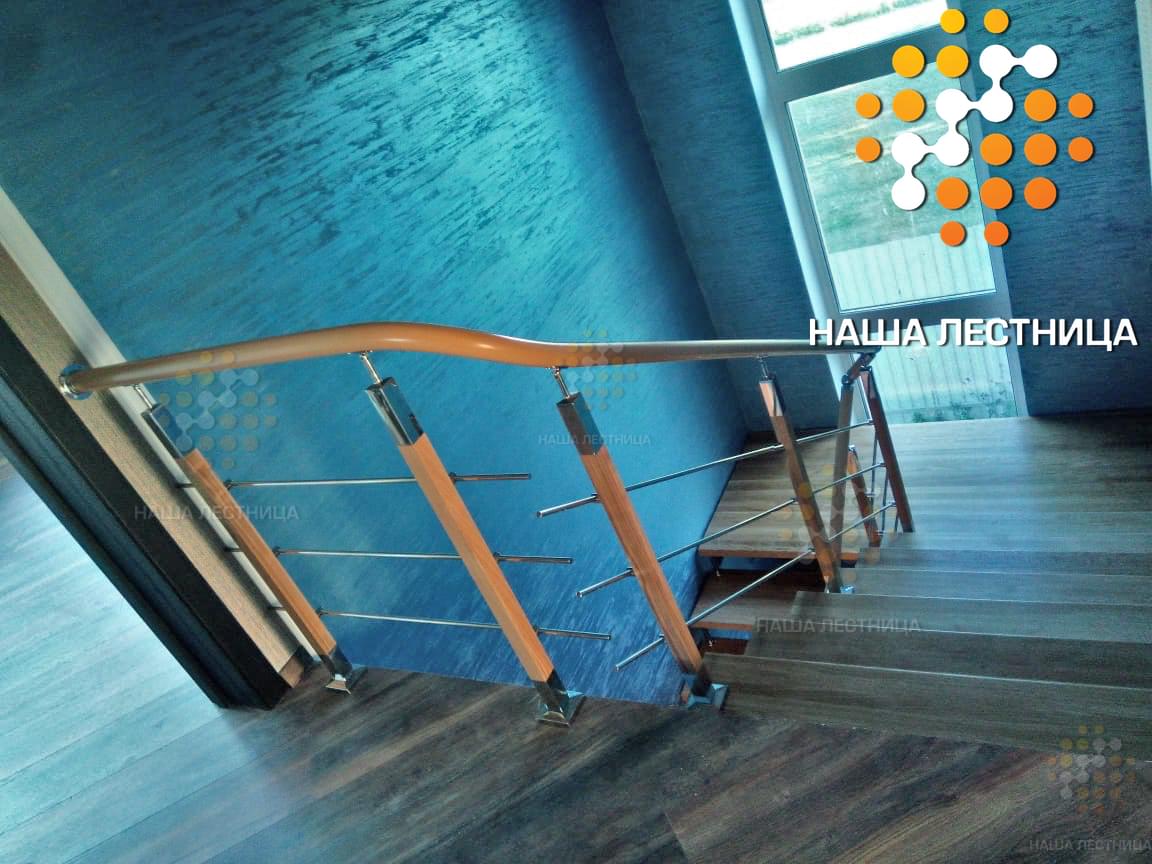 Фото лестница для коттеджа п-поворот серии суперлайт - вид 8