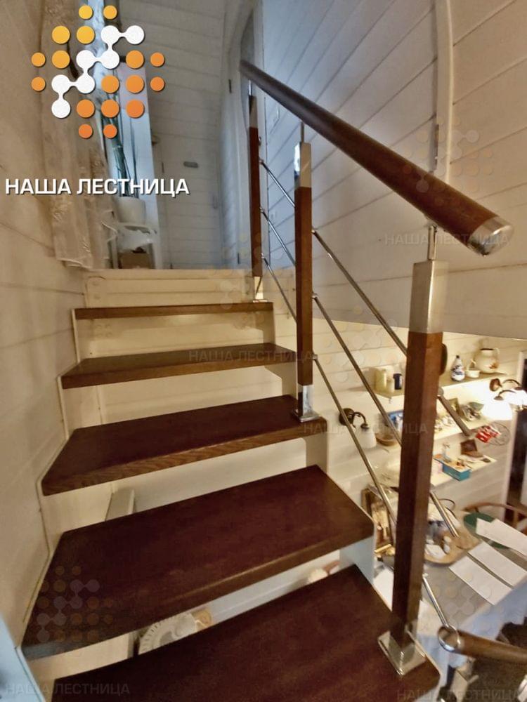 Фото лестница на стальном каркасе в дом, серия "лофт" - вид 8