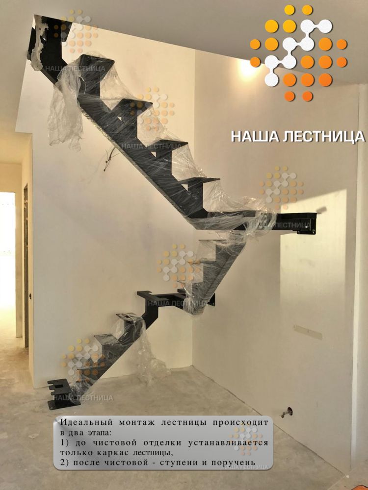 Фото лестница в дом на металлическом каркасе серии "гранж" - вид 7