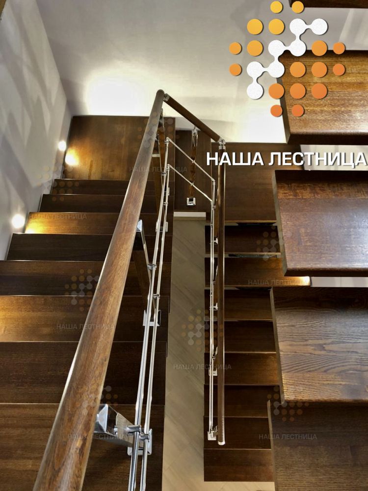 Фото стильная лестница для загородного дома серии "волна" - вид 8