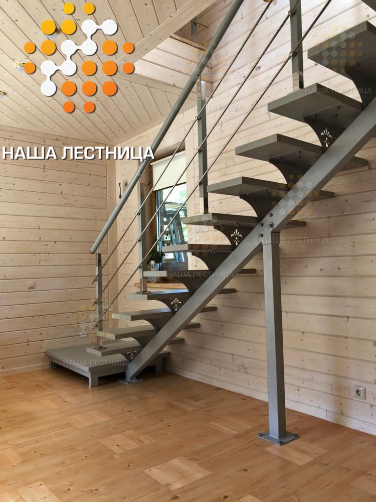 Фото лестница с г-поворотом, серия суперлайт - вид 1
