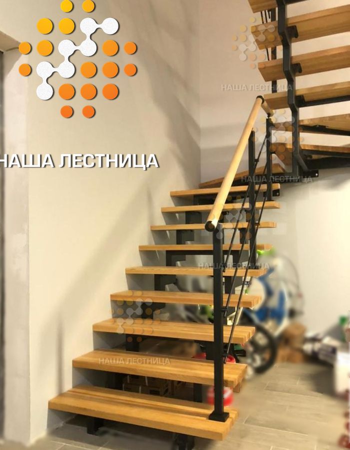 Фото лестница на металлическом каркасе серии лаунж - вид 2
