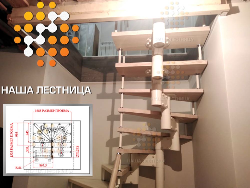 Фото модульная лестница на мансарду - вид 2