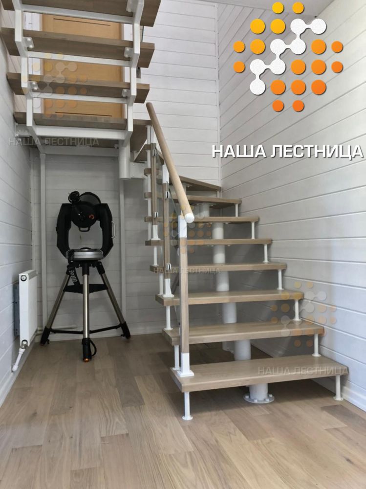 Фото модульная усиленная лестница на второй этаж - вид 1