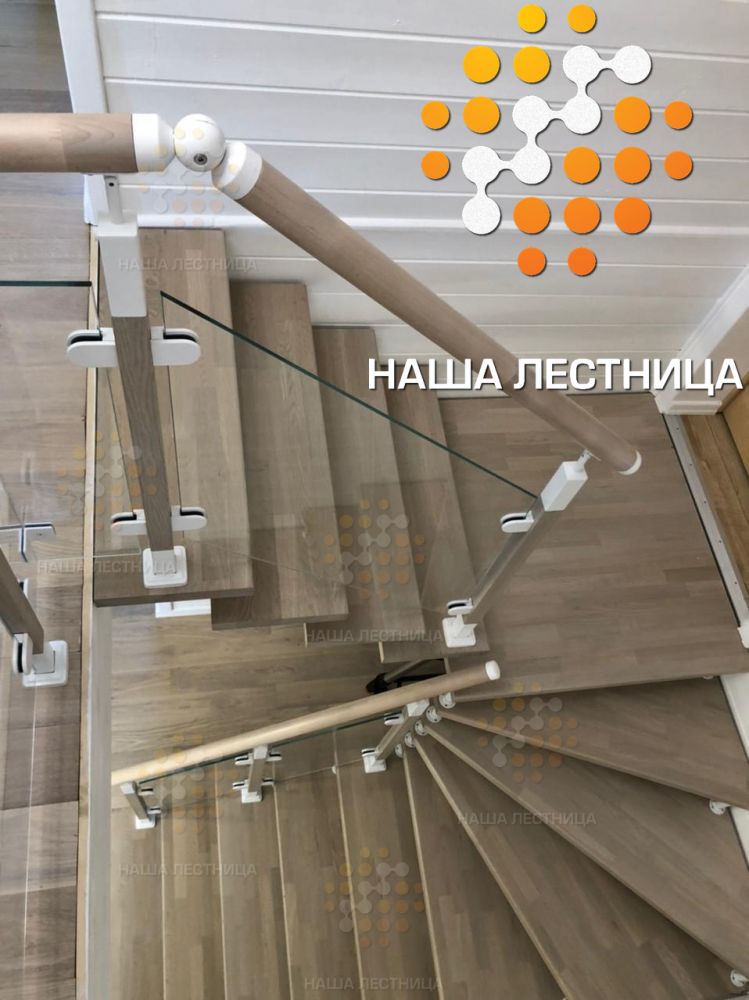 Фото модульная усиленная лестница на второй этаж - вид 2