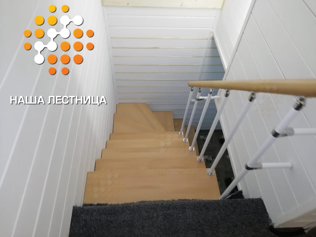 Фото модульная лестница для дачи с г-поворотом - вид 2