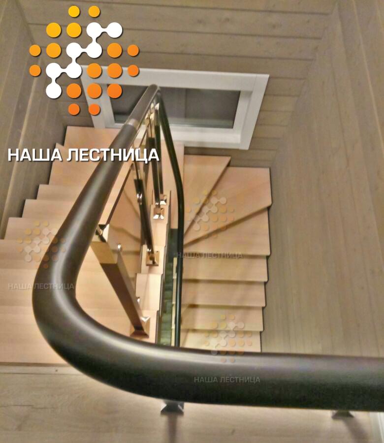 Фото лестница в дом со стеклянным ограждением серии - вид 3