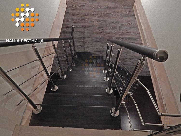 Фото модульная лестница для дома на второй этаж с поворотом на 90 градусов - вид 5