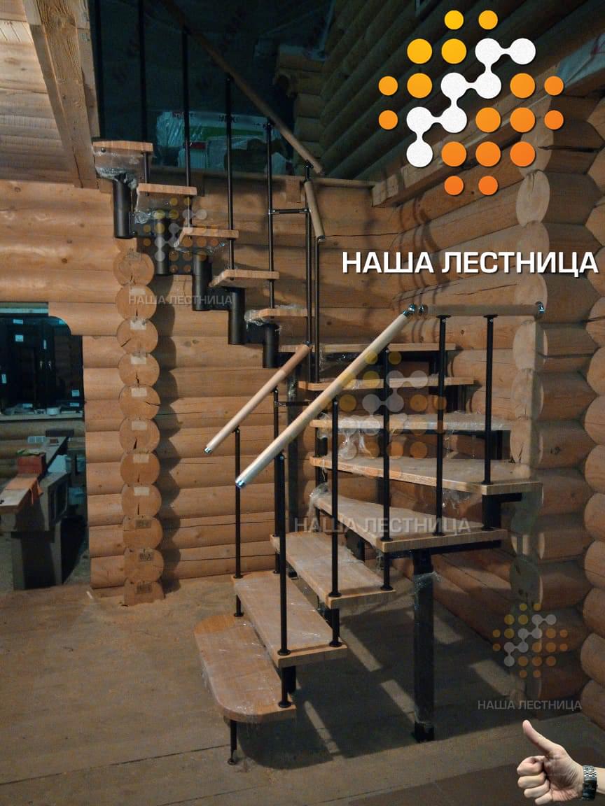 Фото комбинированная модульная лестница в баню - вид 2