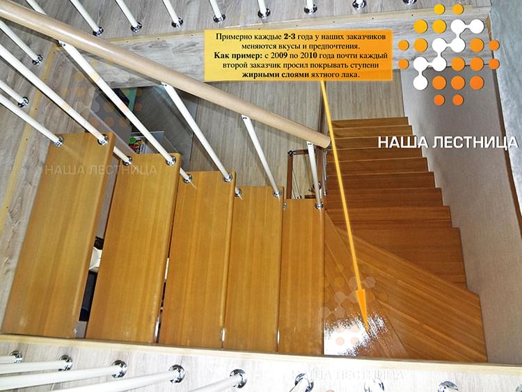Фото модульная лестница в дом с поворотом 90 градусов - вид 4