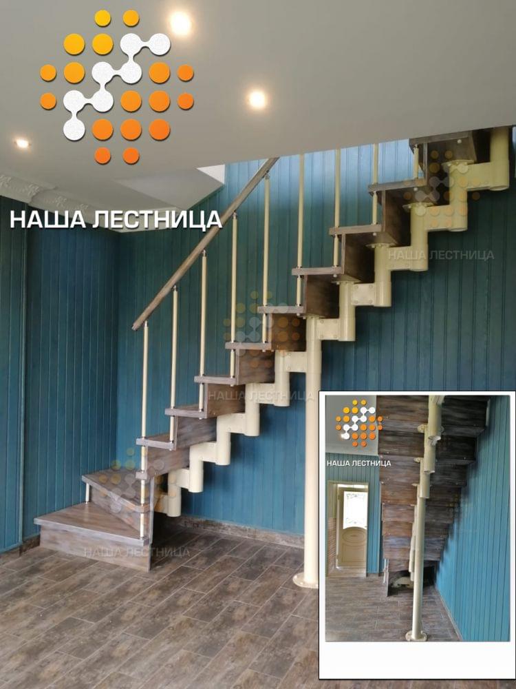 Фото модульная лестница в дом с поворотом на 90 градусов - вид 6