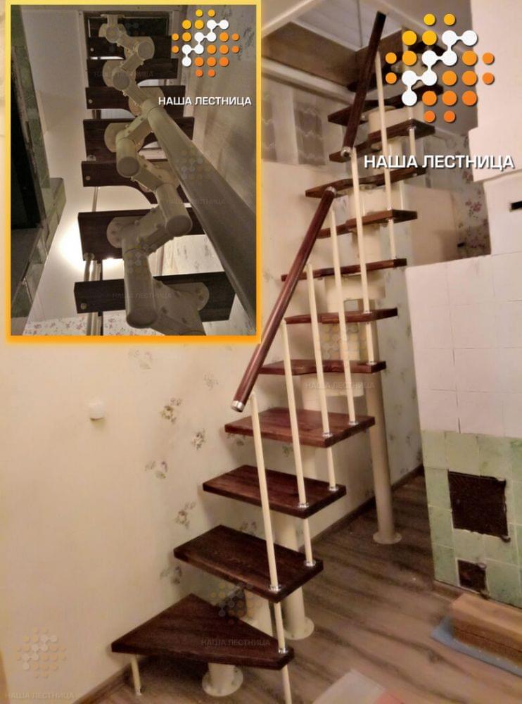 Фото лестница с комбинированным шагом в доме - вид 2