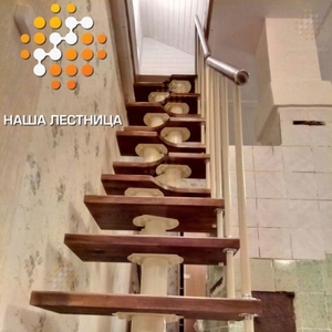 Лестница с комбинированным шагом в доме-2