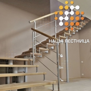 Модульная лестница в дом с комфортной проступью 375мм-2