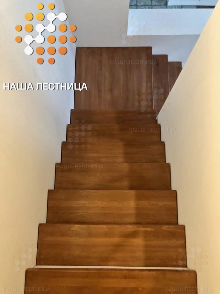 Фото деревянная лестница на металлическом модульном каркасе - вид 3