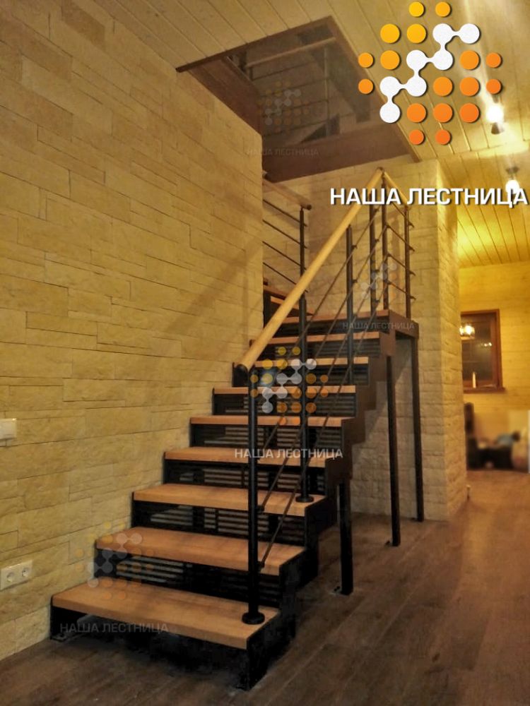 Фото стильная лестница лофт для коттеджа - вид 1