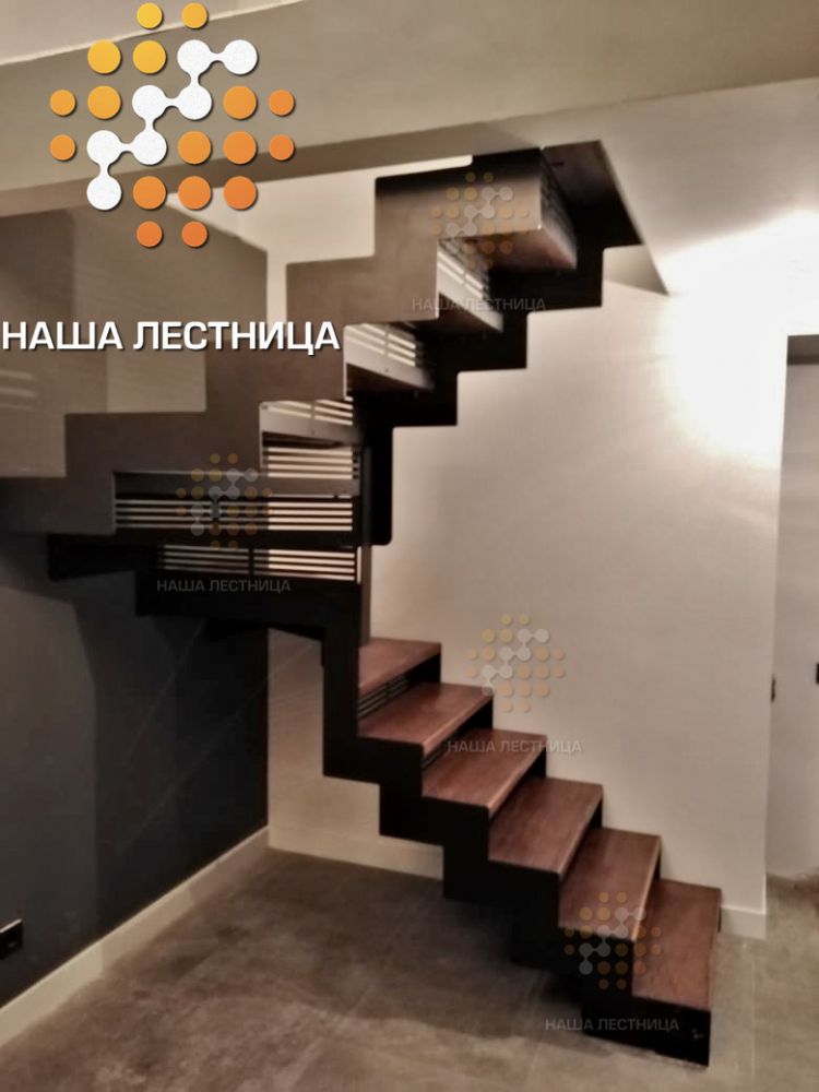 Фото лестница в дом на двойном каркасе серии "лофт" - вид 1