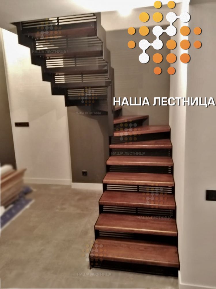 Фото лестница в дом на двойном каркасе серии "лофт" - вид 3