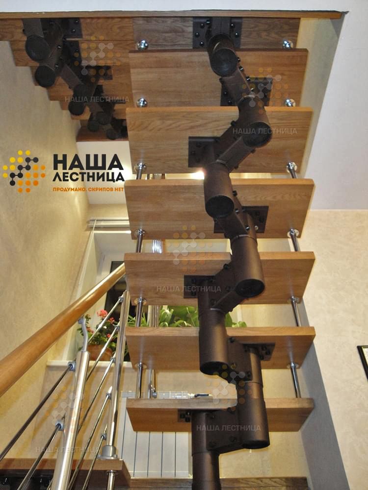 Фото компактная лестница на второй этаж - вид 6