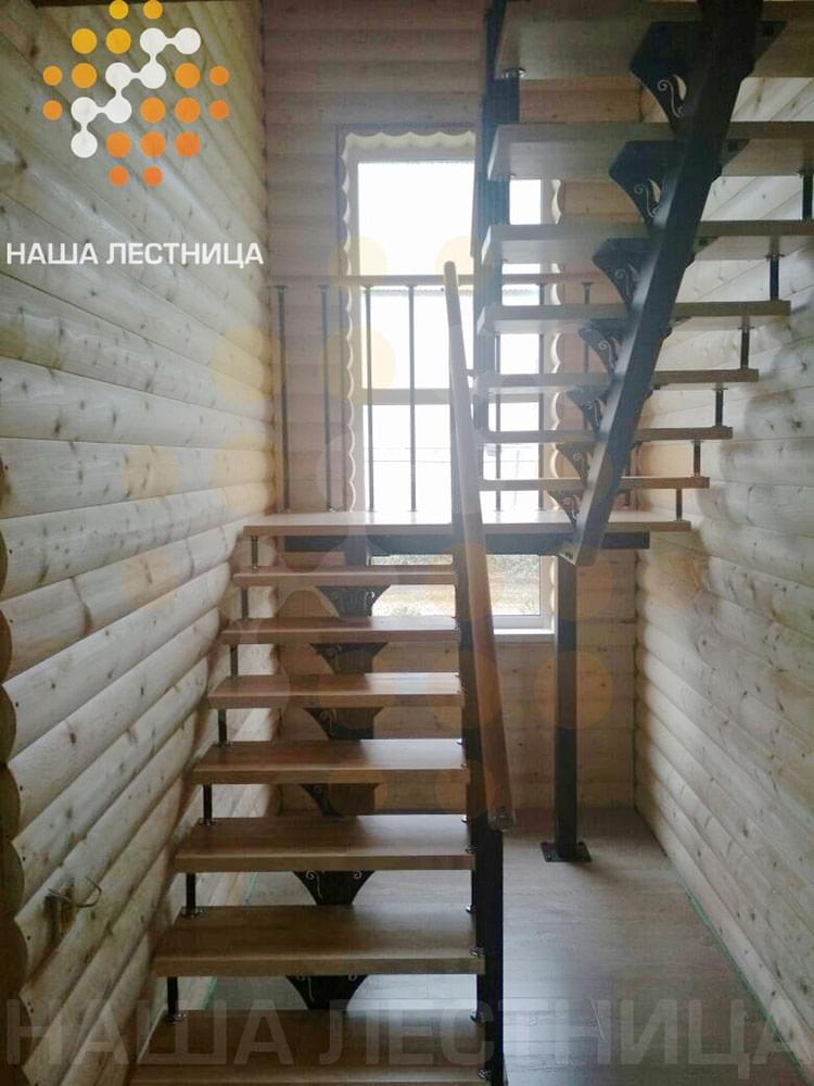 Фото лестница в деревянный дом, серия "лайт" - вид 2