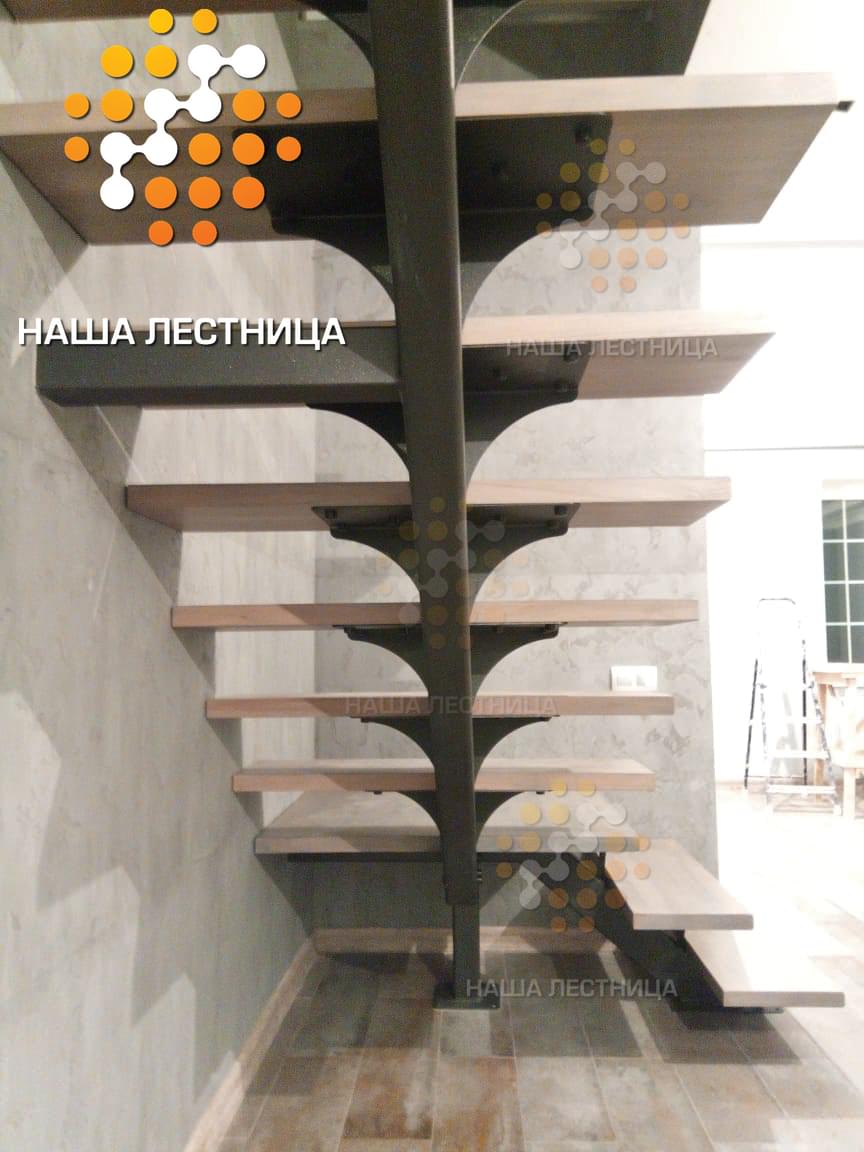 Фото лестница на монокосоуре суперлайт с пристенными креплениями - вид 13
