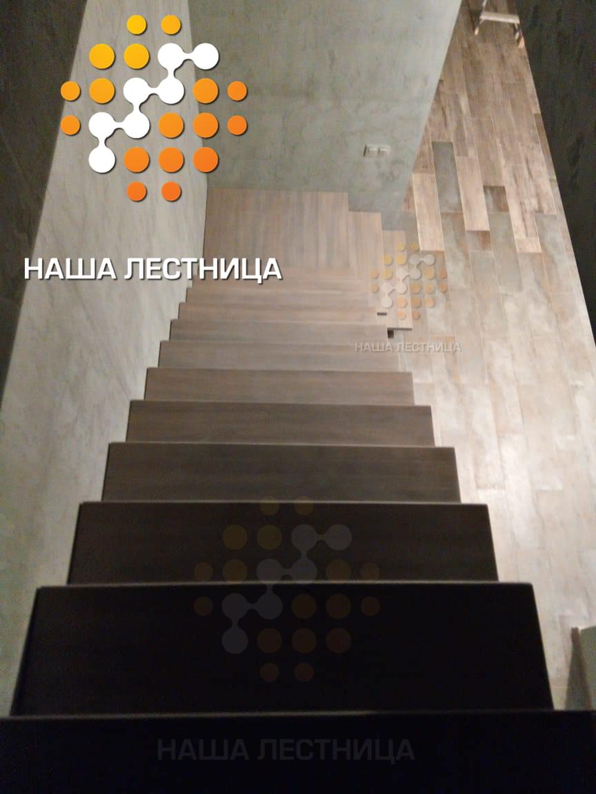 Фото лестница на монокосоуре суперлайт с пристенными креплениями - вид 2