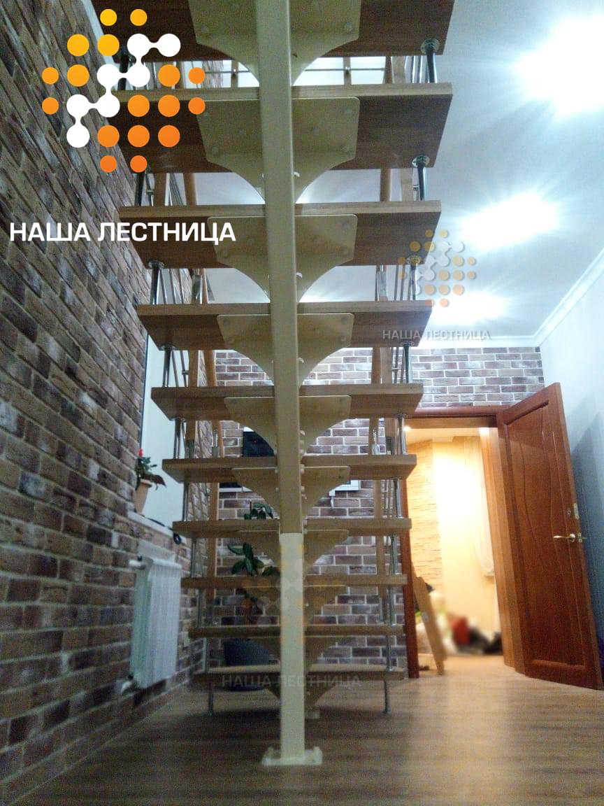 Фото лестница на монокосоуре "суперлайт" со сверх-усиленным каркасом - вид 4
