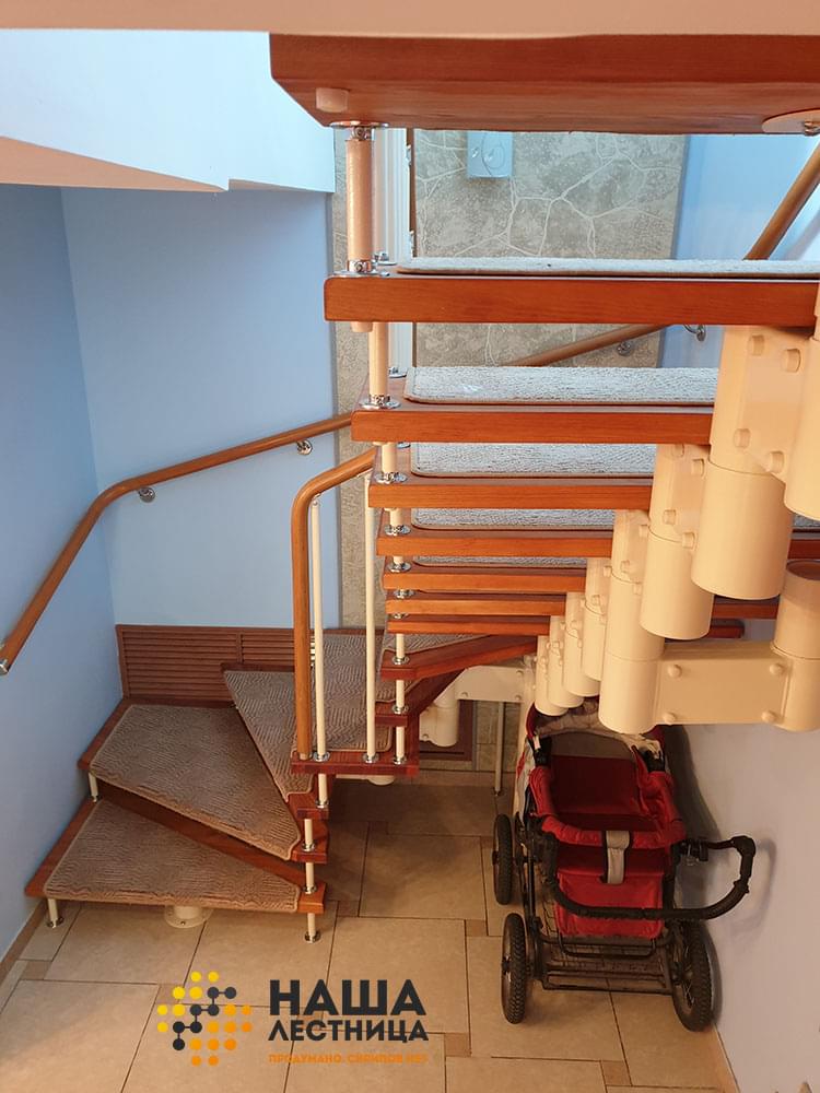Фото модульная лестница с п-поворотом - вид 10