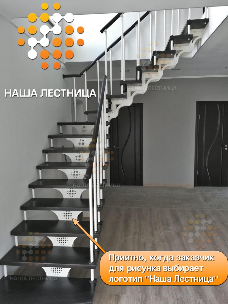 Фото лестница для дома на монокосоуре серии "волна" - вид 1