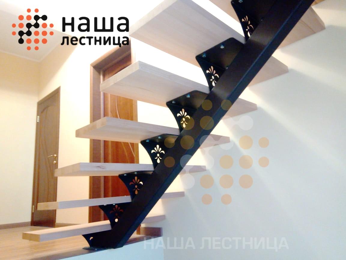 Фото лестница для дома серии "лайт" с п-поворотом - вид 1