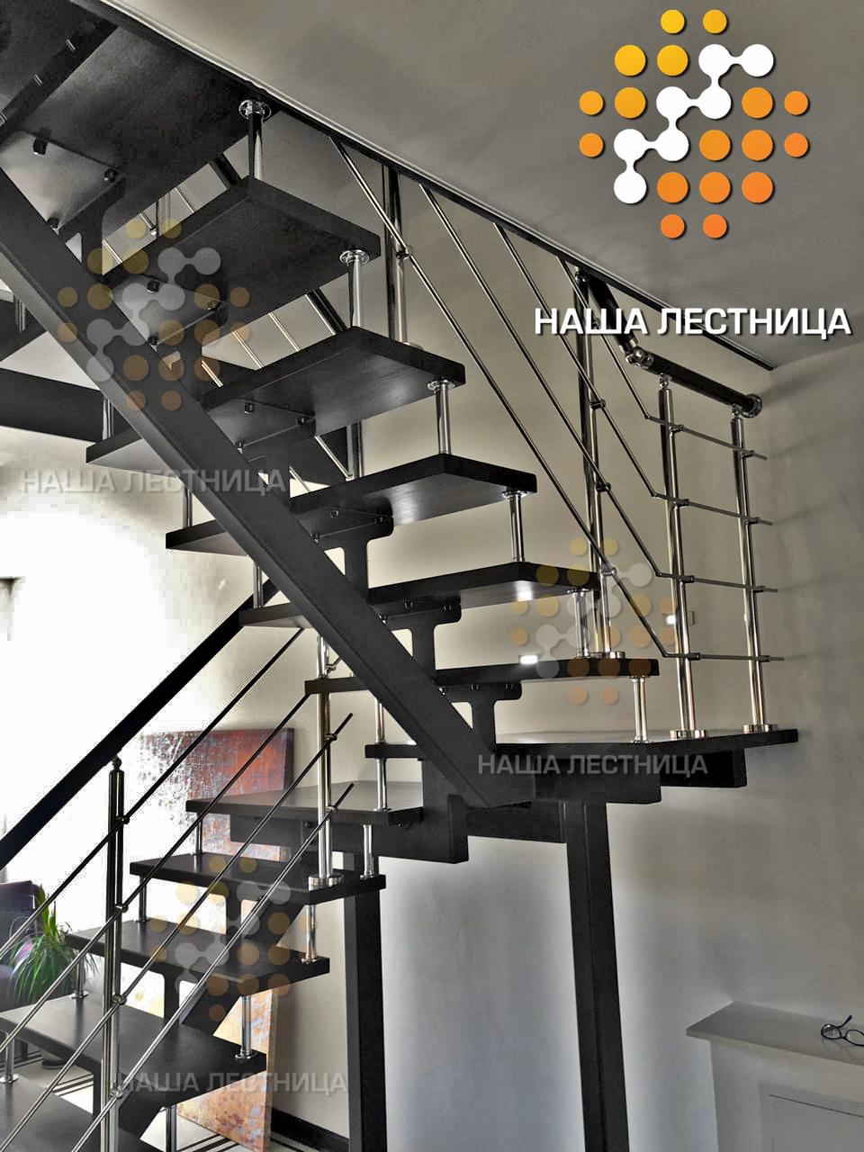 Фото лестницы в дом на металлическом каркасе серии "лайт" - вид 6