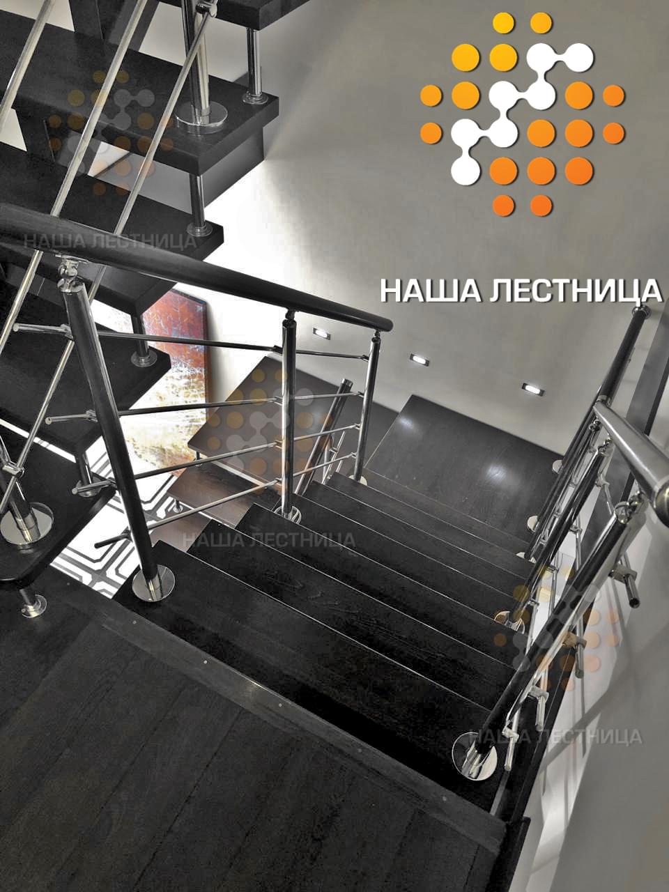 Фото лестницы в дом на металлическом каркасе серии "лайт" - вид 2