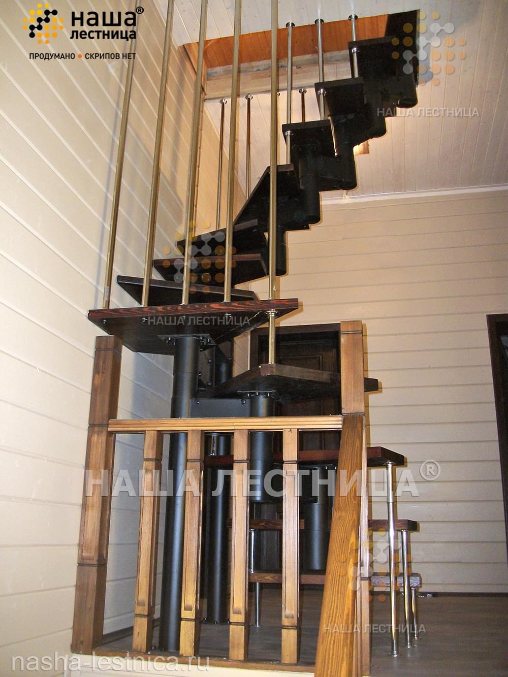 Фото лестница для маленького проёма - вид 2