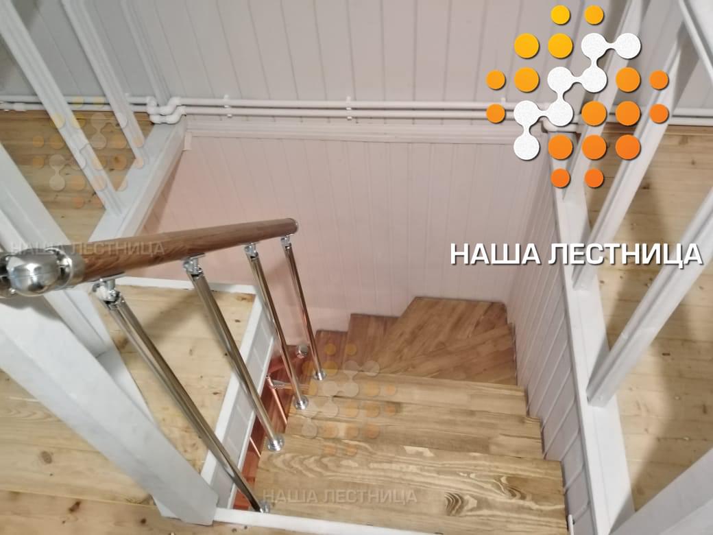 Фото модульная лестница в дом с п-поворотом - вид 2