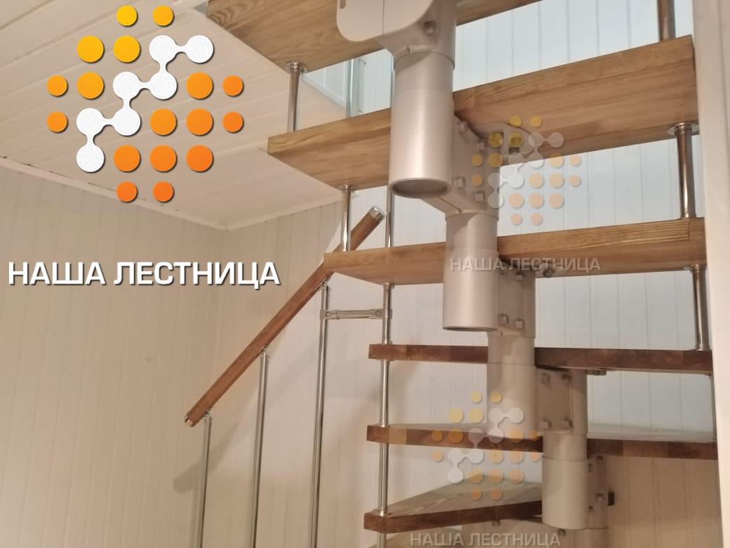 Фото модульная лестница в дом с п-поворотом - вид 3