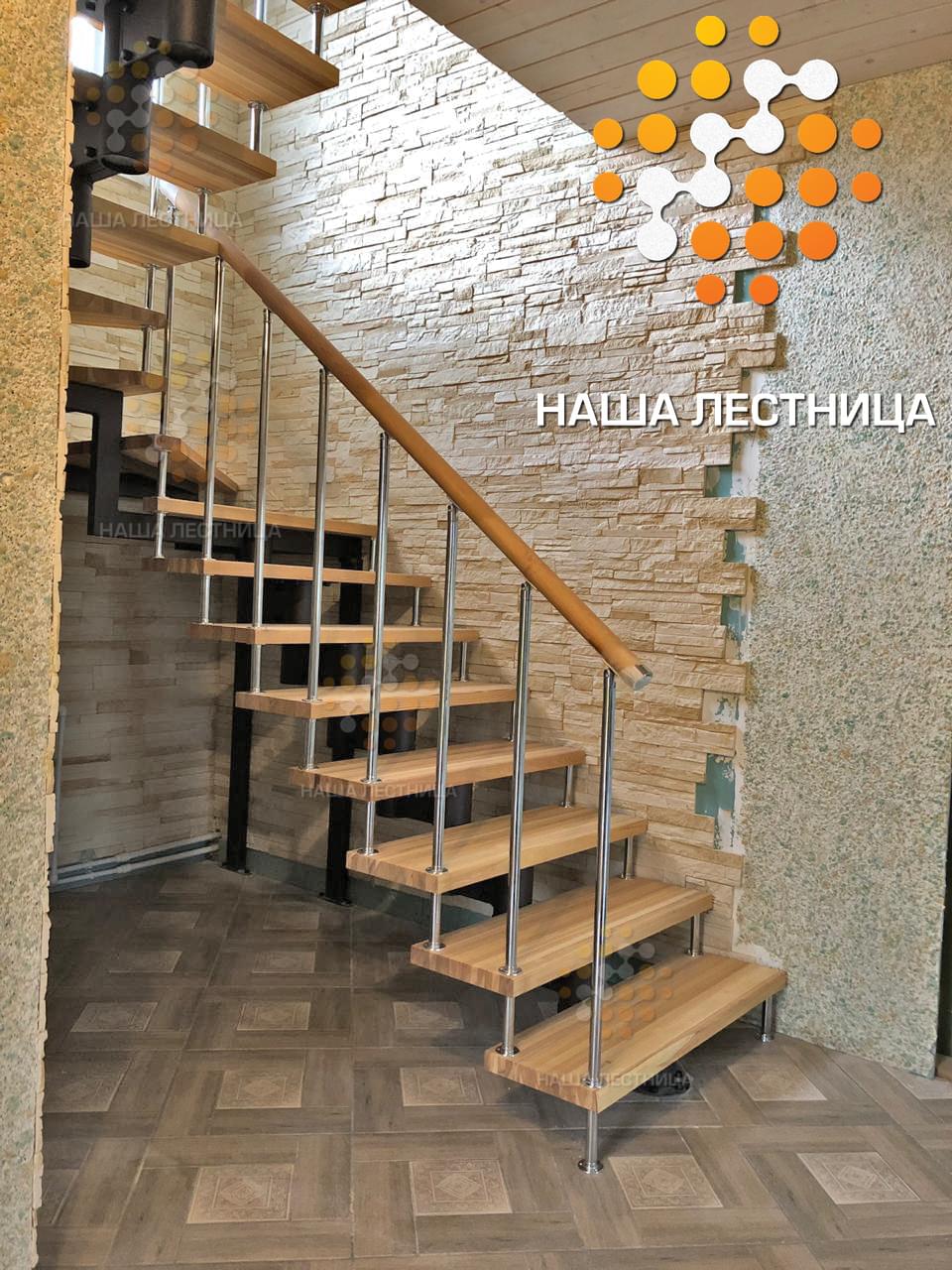 Фото комбинированная модульная лестница в частный дом - вид 2