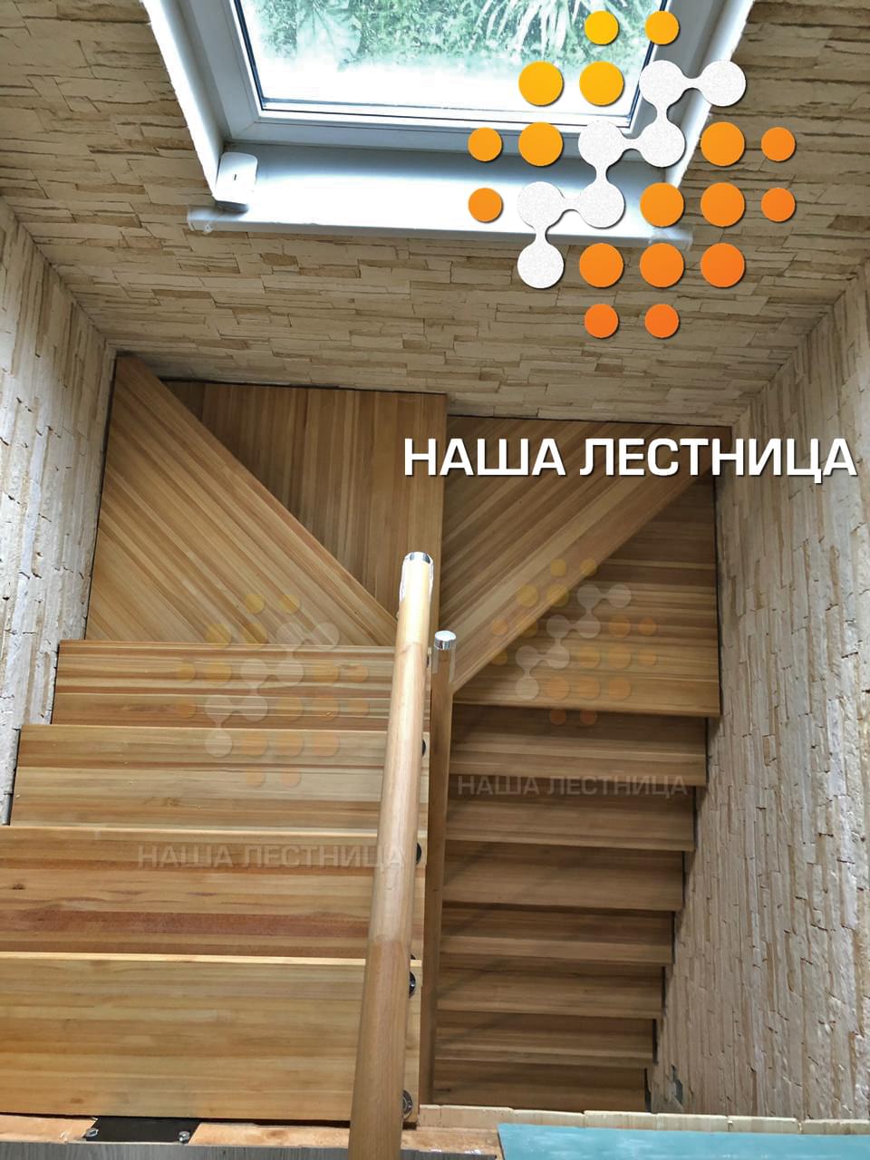 Фото комбинированная модульная лестница в частный дом - вид 6