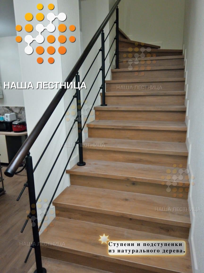 Фото лестница в частный дом с обшивкой, на двойном каркасе серии "лаунж" - вид 1