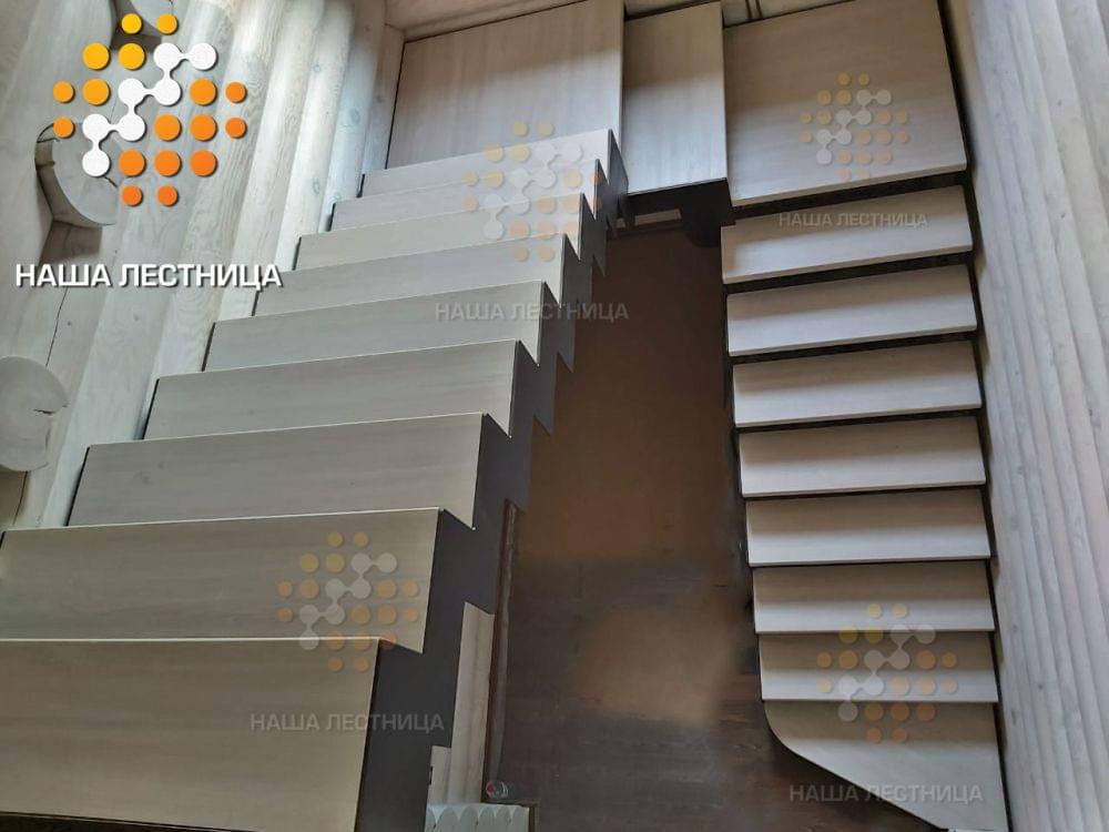 Фото лестница в частный дом серии "лофт" с подступенками по эскизам заказчика - вид 6