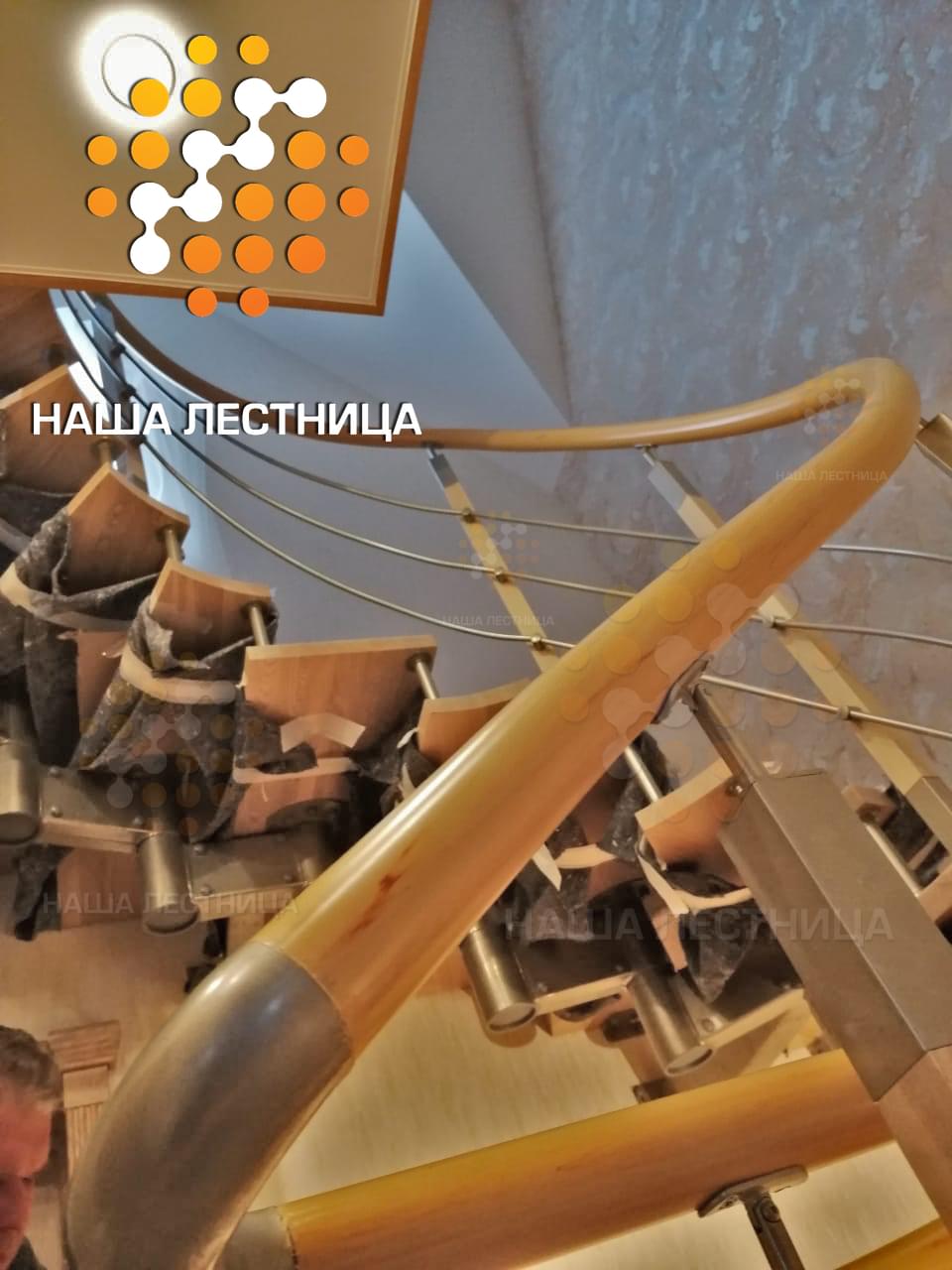 Фото спиральная лестница в дом на модульном каркасе - вид 7