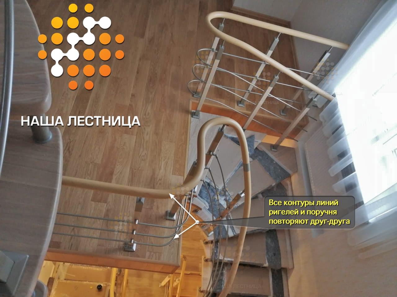 Фото спиральная лестница в дом на модульном каркасе - вид 4