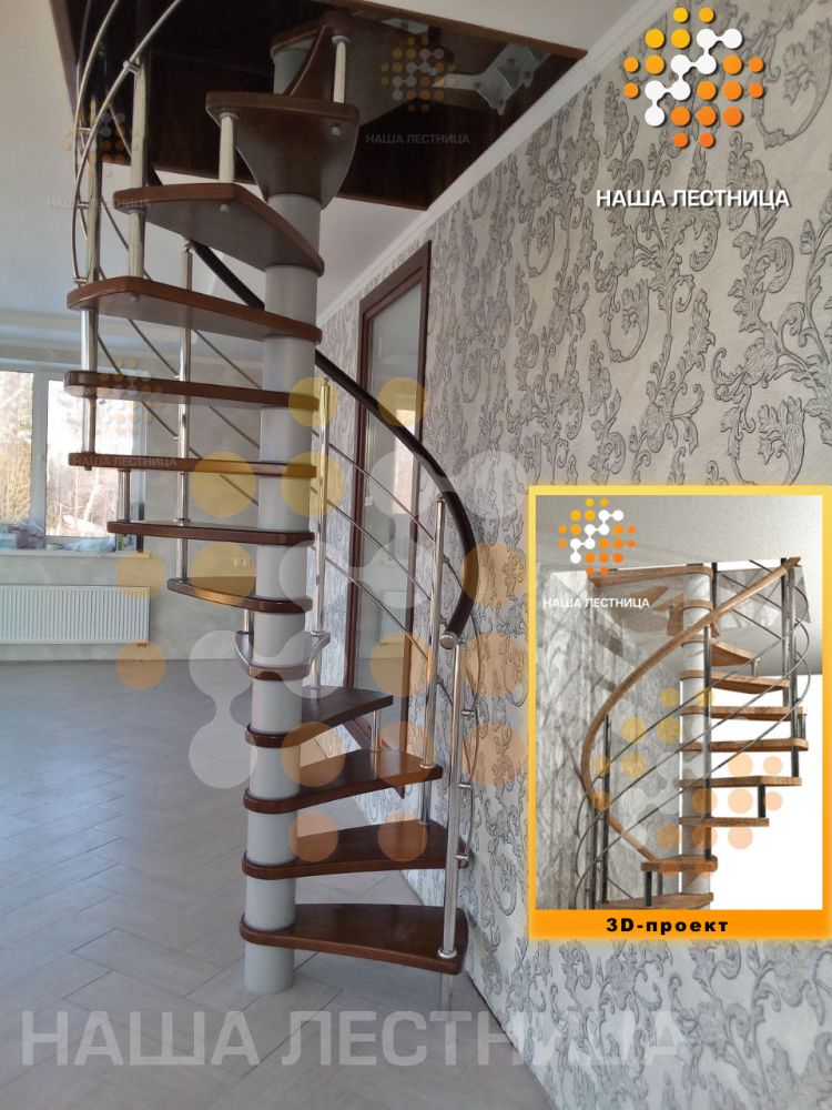 Фото винтовая лестница в дом серии "derstahl" - вид 2