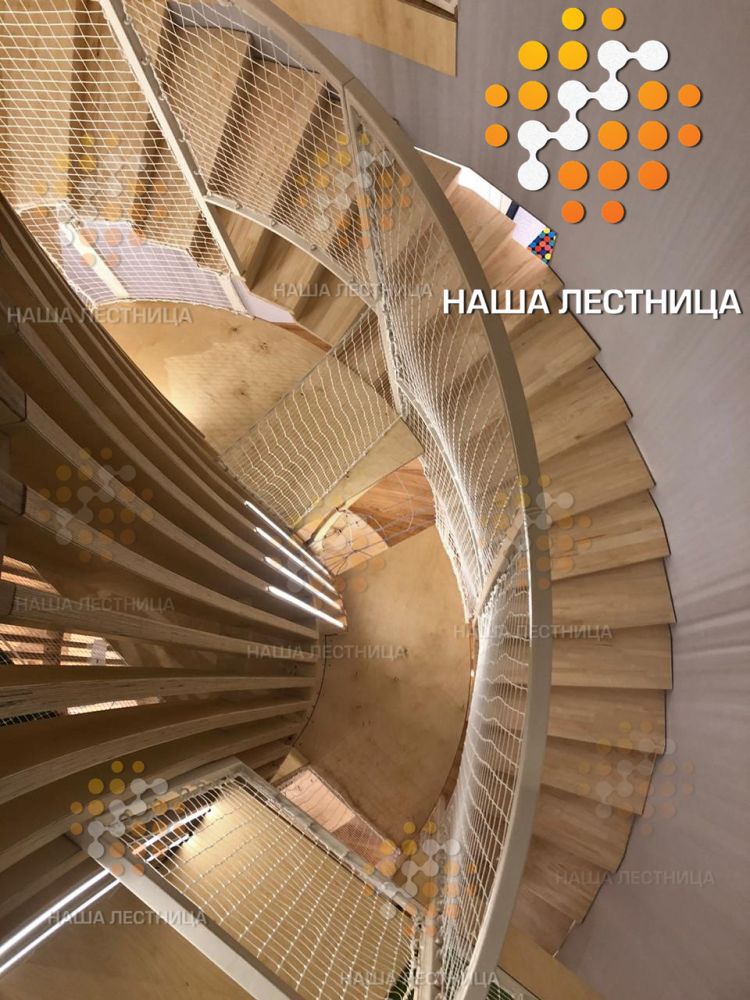 Фото спиральная лестница на металлическом двойном каркасе серии "лаунж" - вид 2