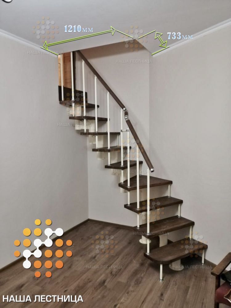 Фото модульная лестница с прямым маршем - вид 1