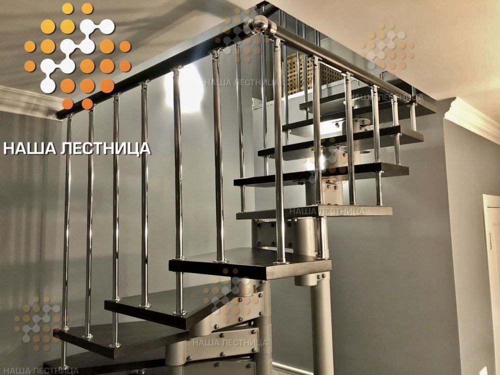 Фото комбинированная модульная лестница в дом - вид 5